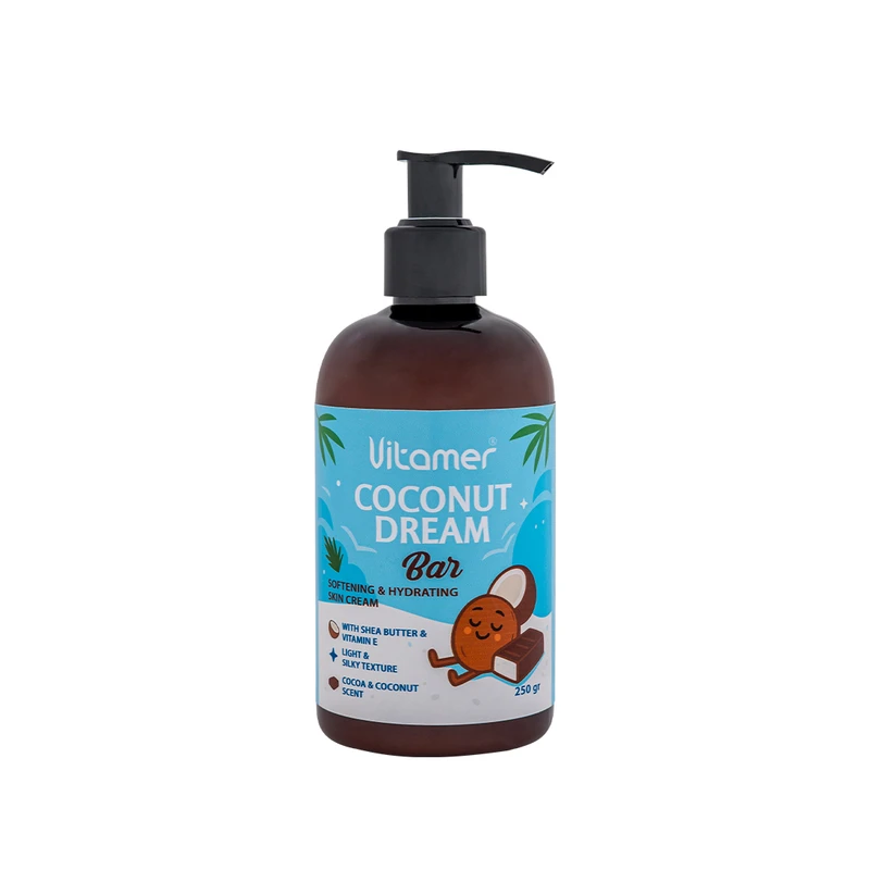 کرم مرطوب‌کننده و آبرسان بدن ویتامر مدل Coconut Dream مناسب برای انواع پوست حجم 250 میلی‌لیتر