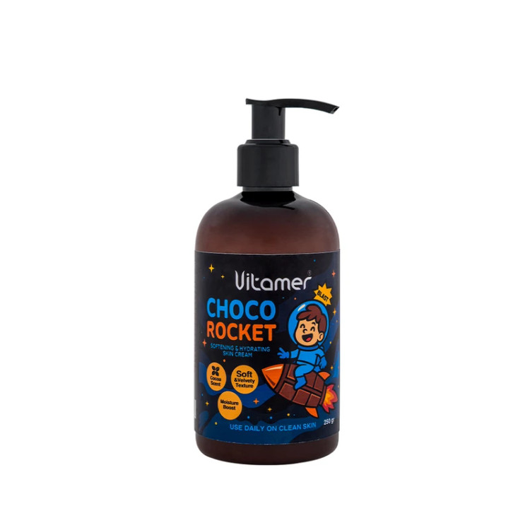 کرم مرطوبکننده و آبرسان بدن ویتامر مدل Choco Rocket مناسب برای انواع پوست حجم 250 میلیلیتر